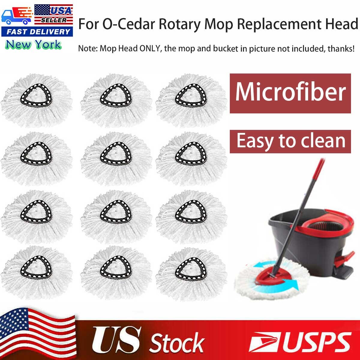 Spin Mop Replacement Head Mop Refill For Ocedar Triangle Swivel Mops gallery