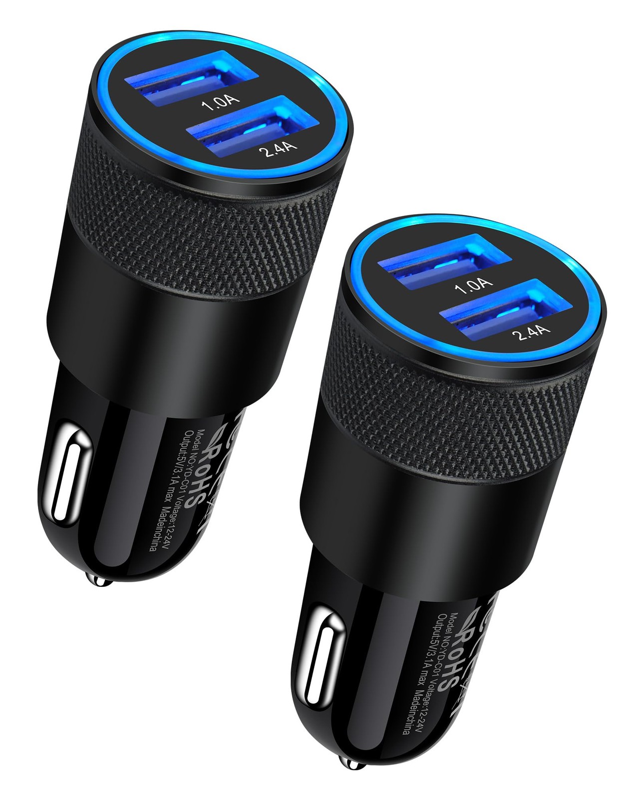 Car Charger, [2Pack/3.4a] Fast Charge Dual Port USB Cargador Carro Lighter Adapt gallery