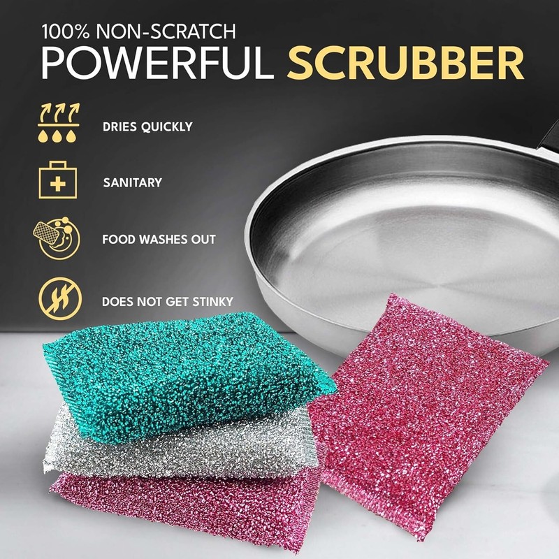 Cleanpot Pot Cleaner Non-Scratch Teflon Scrubber Luster Sponge (Package May Vary gallery