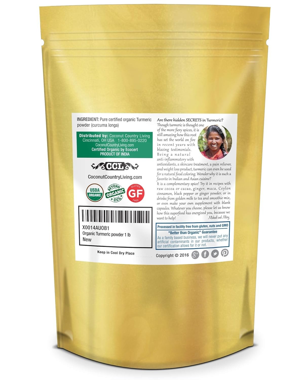 Organic Ground Turmeric Root Powder Raw With Curcumin gallery