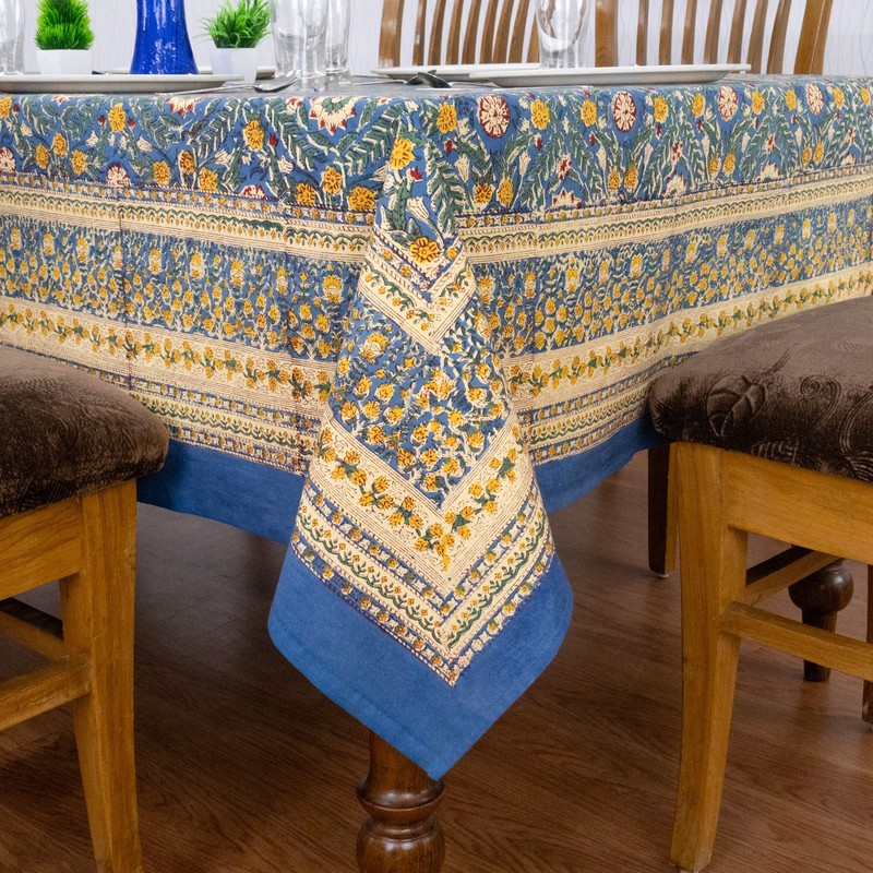Hand Block Printed Tablecloth Wedding Table Cover Gift for Her, Halloween gallery