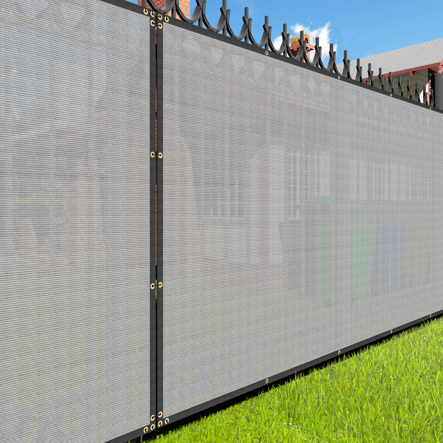 7FT Windscreen Privacy Fence Screen Heavy Duty Mesh Shade Cover Gray 1-150ft gallery