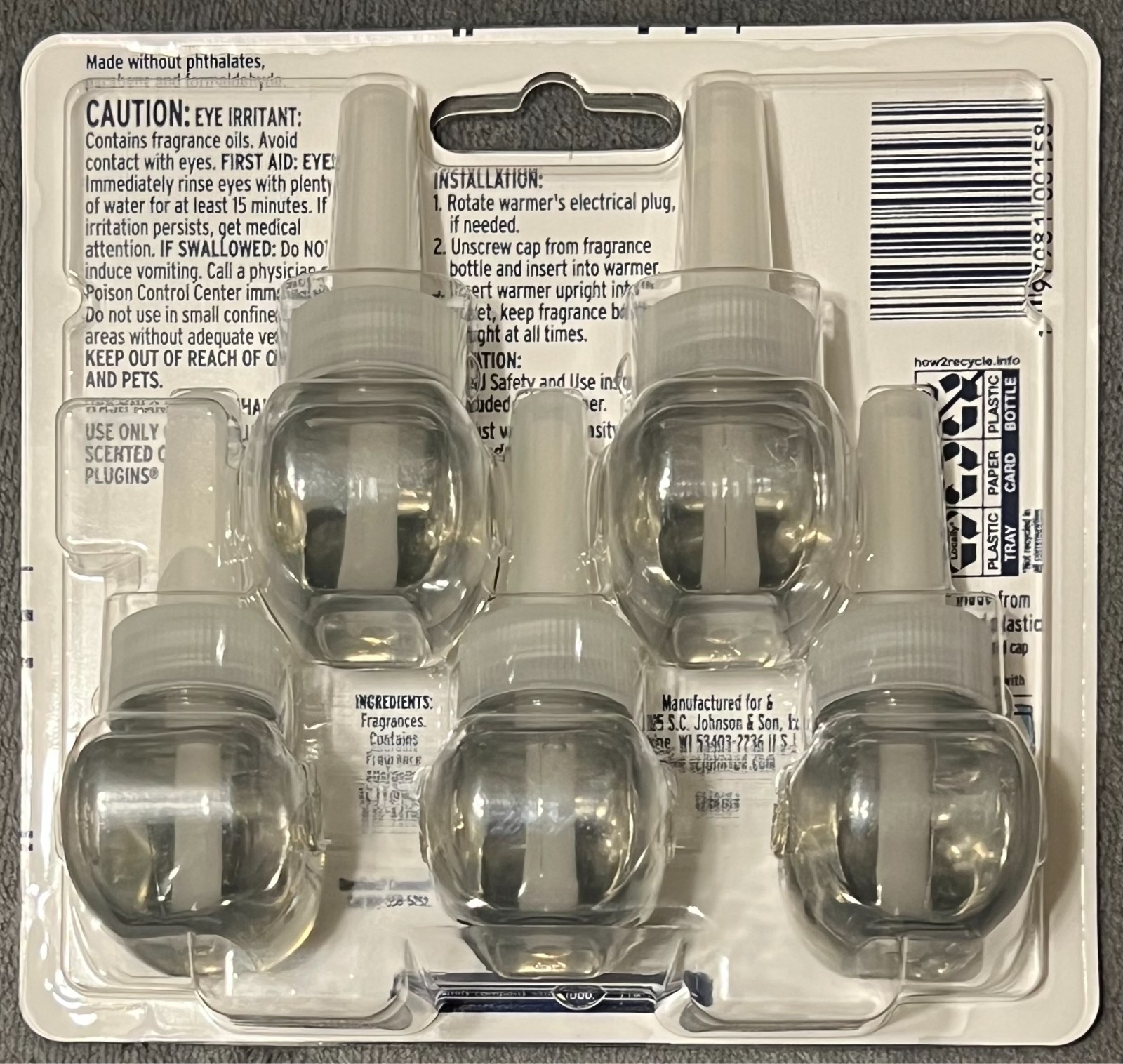 5 Count Glade Plugins Scented Oil Refills - Balsam & Spruce Christmas Pine Oil gallery