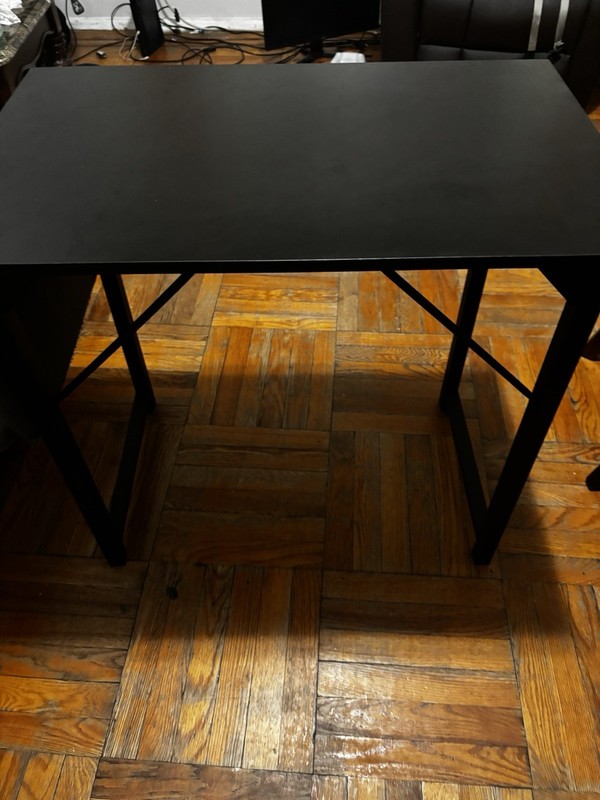 Black Rectangular Desk Table, 40 in L x 19 in W x 29 in H gallery