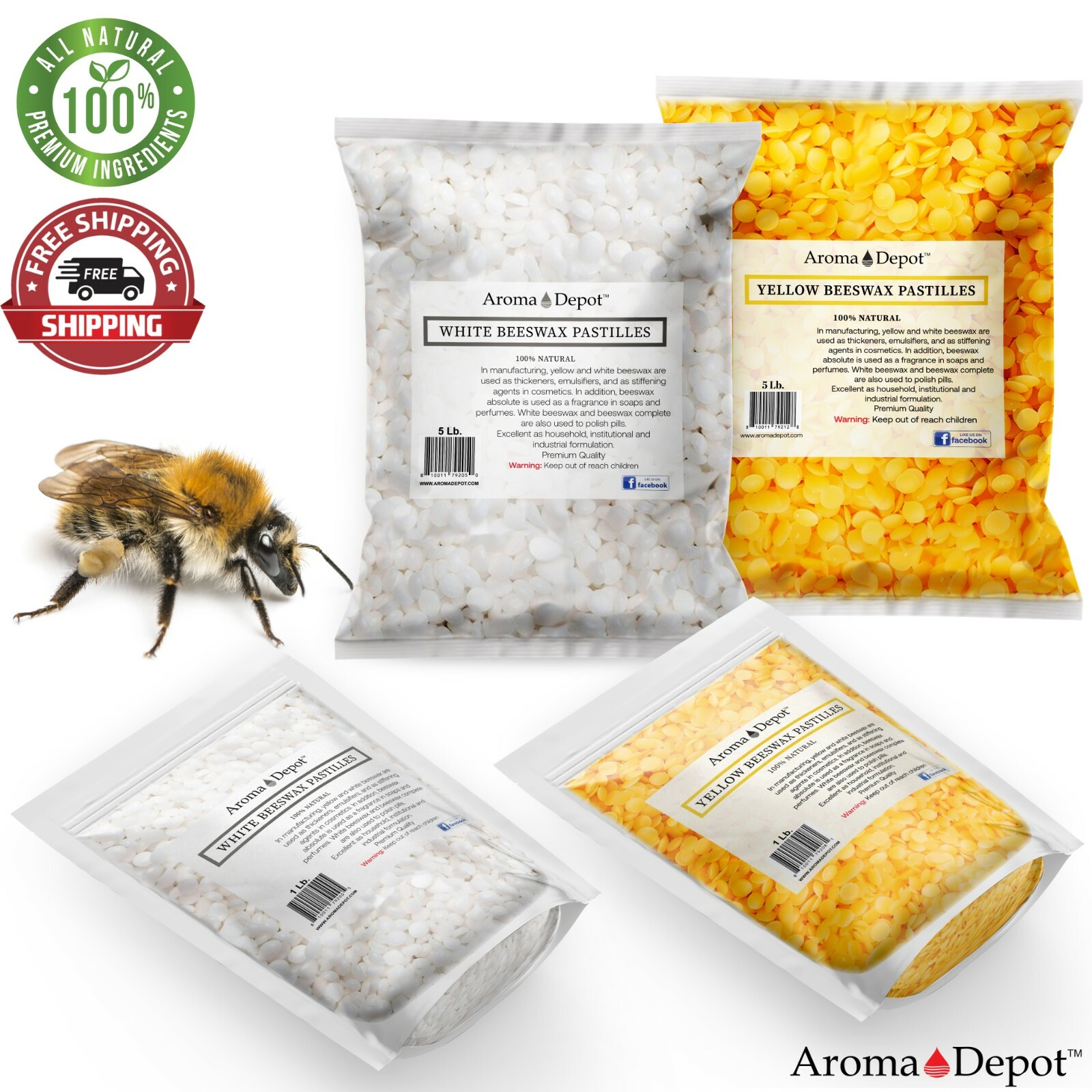 PURE 100% Natural BEESWAX PASTILLES BEADS PELLETS Candles Chapstick Wholesale gallery