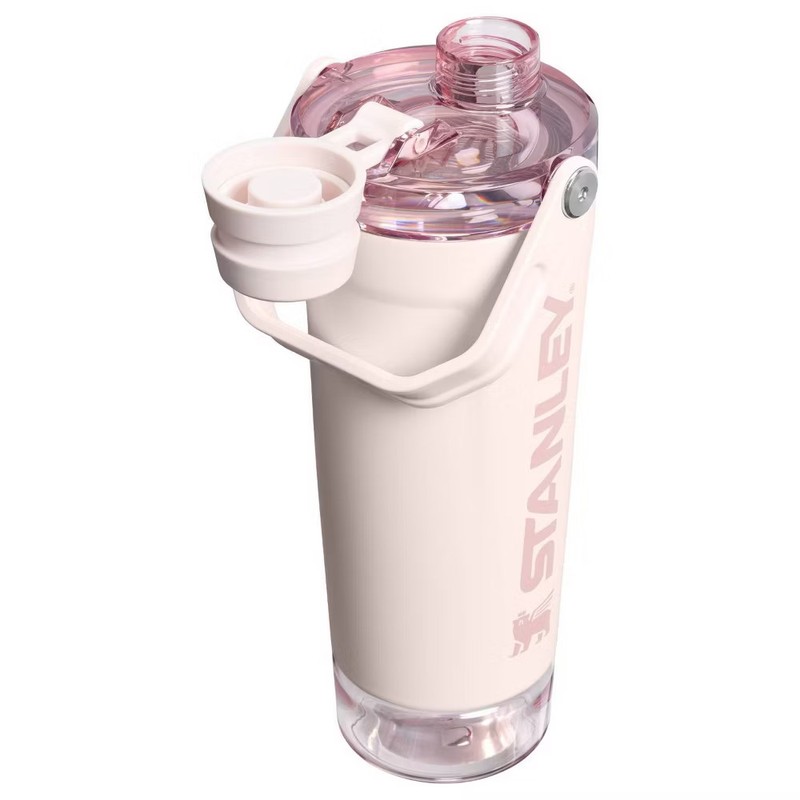 Stanley 20fl oz Stainless Steel Activate Shaker Bottle - Rose Quartz gallery