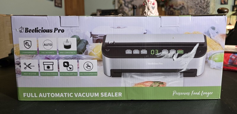 Beelicious 85KPA Fully Automatic 8-IN-1 Food Sealer with Bags Storage, Build-in gallery
