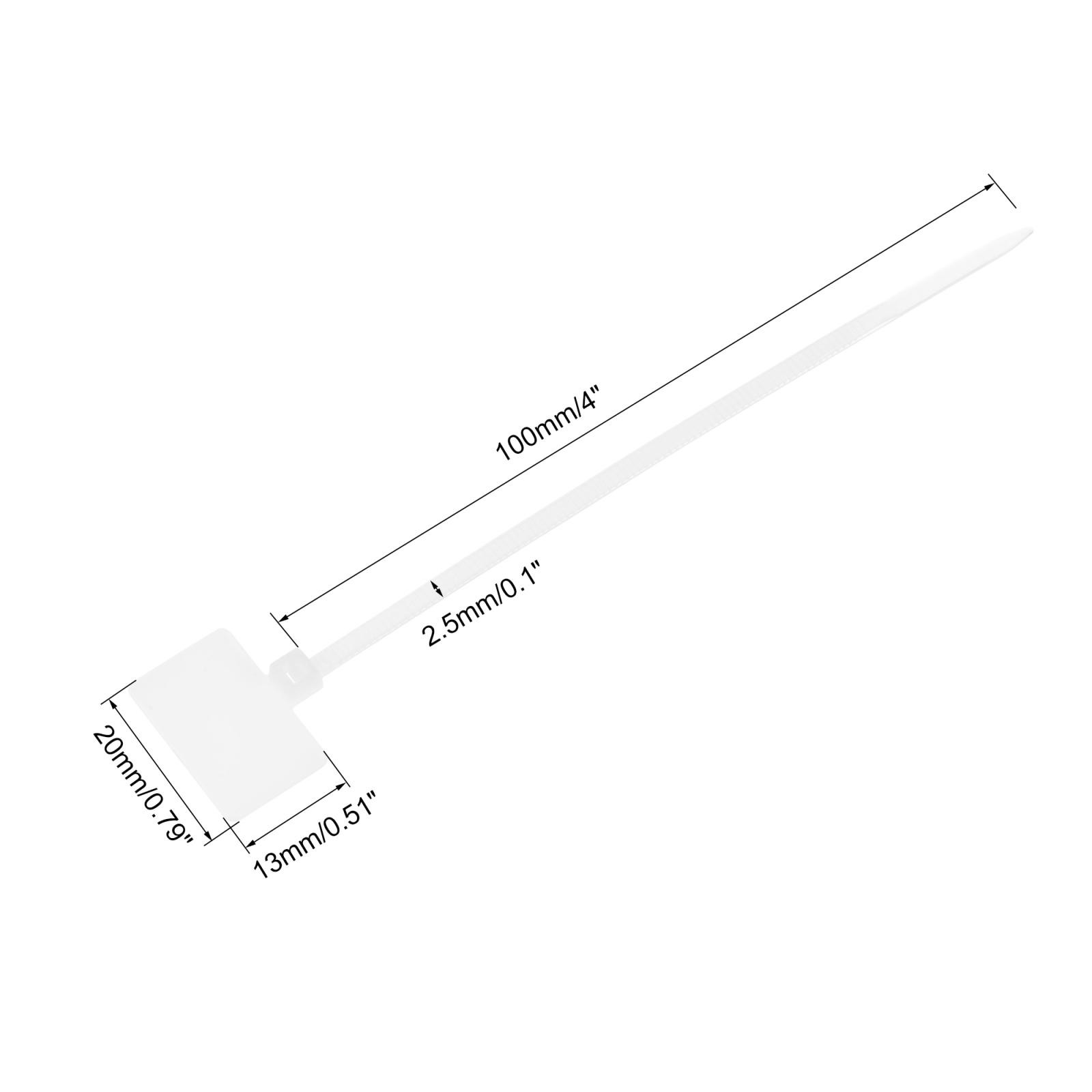 300pcs Nylon Cable Ties Tags Label Marker Self-Locking 100mm White gallery