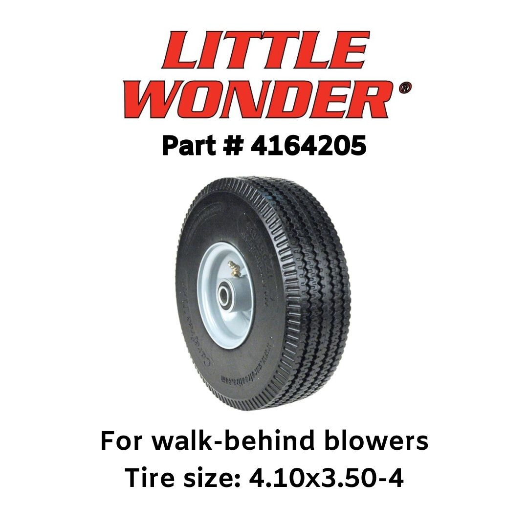 Little Wonder 4164205 Front Wheel & Tire 4.10x3.50-4 Flat-Free Tire For Blowers gallery