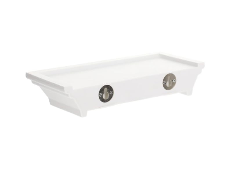 White Plastic Floating Shelf 8.6x4 Inches Holds Up To 5 Pounds gallery