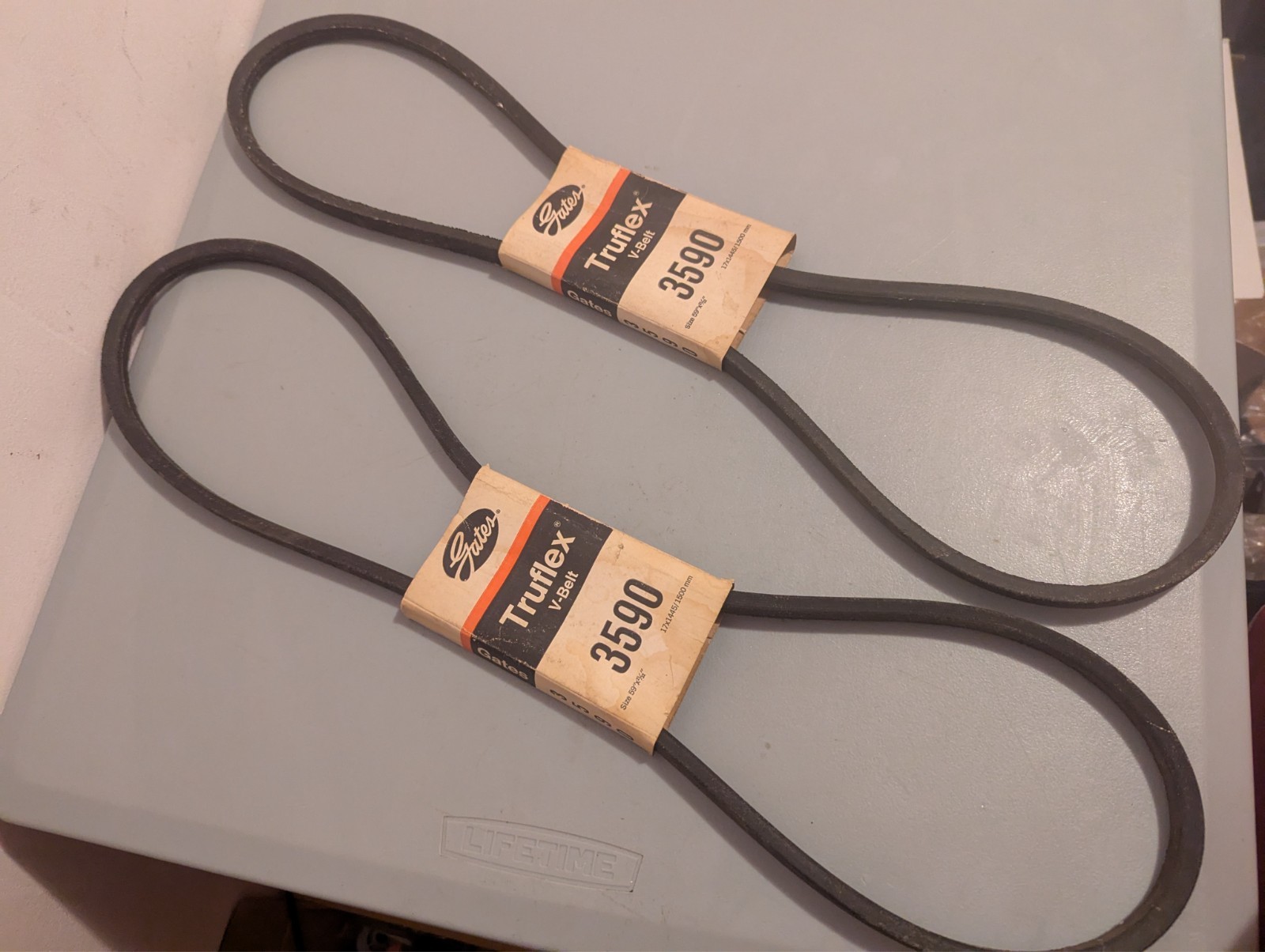 New Gates Truflex V-Belts (2) 3590 59" x 21/32" gallery