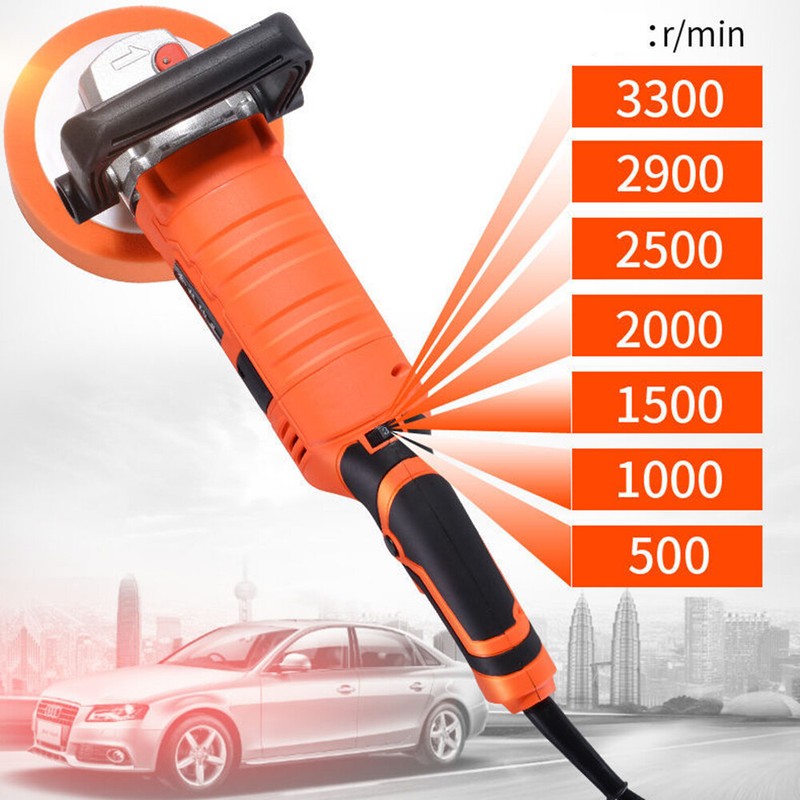 Buffing Pad Machine Kit Buffer Polishing Car Polisher Waxing Tool Set 7" 1580W gallery