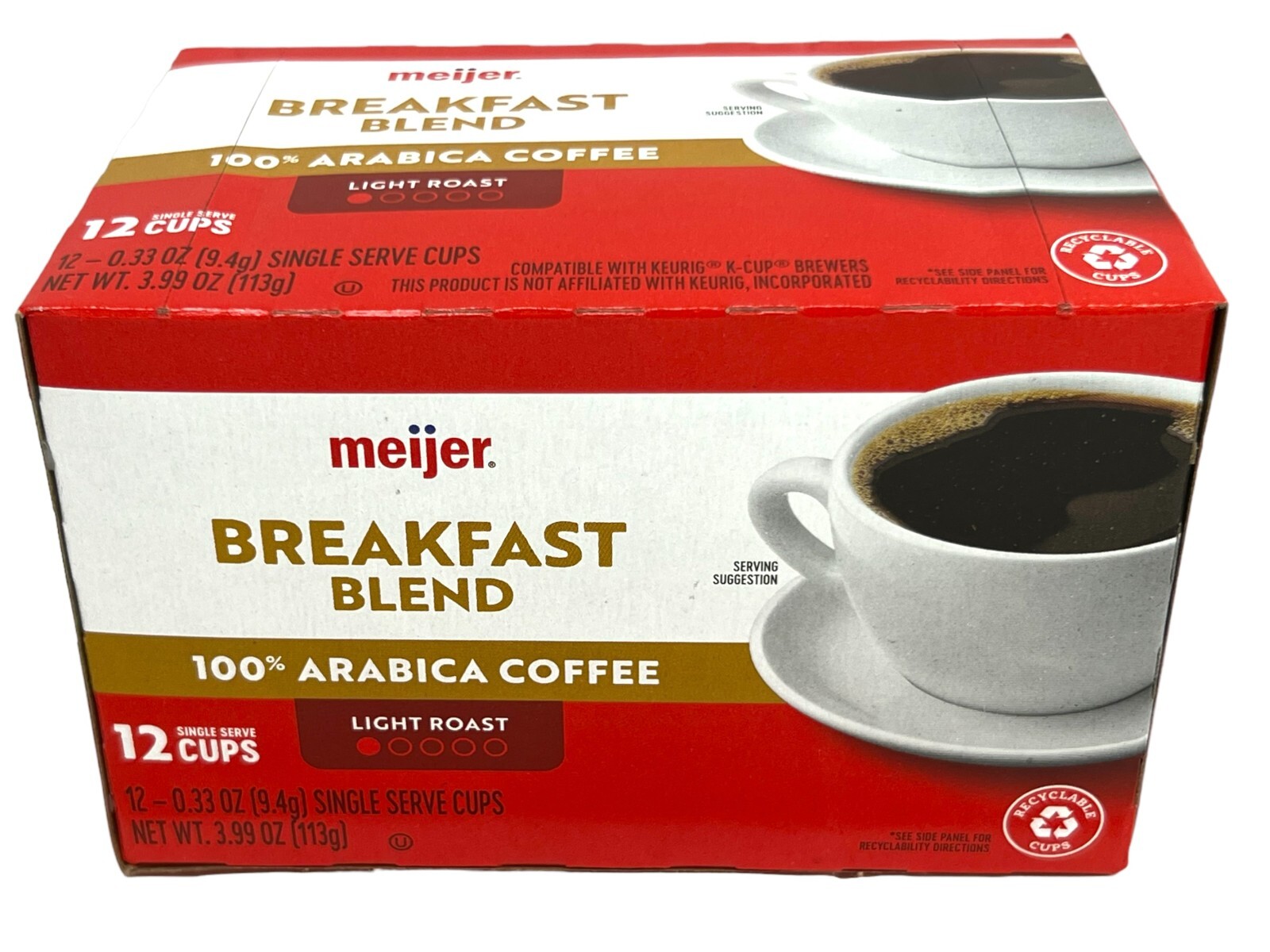 Meijer Breakfast Blend Light Roast Coffee K Cups 12 ct 3.99 oz gallery