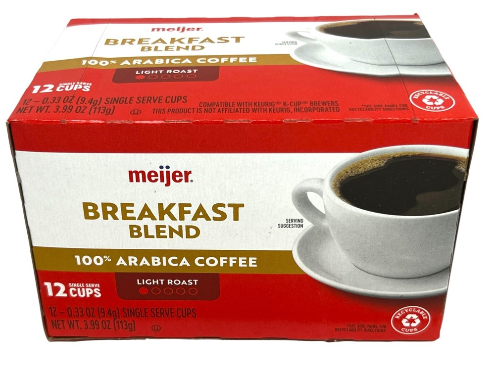 Meijer Breakfast Blend Light Roast Coffee K Cups 12 ct 3.99 oz