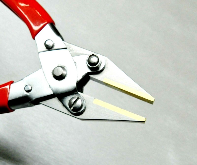 Parallel Action Flat Nose Pliers Brass Jaw with PVC Coated Handles 8" - 200mm gallery