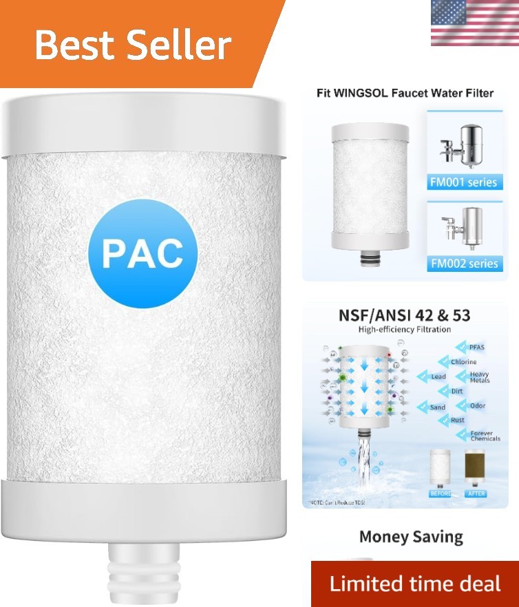 Carbon Fiber Faucet Filter Cartridge - Easy Installation, 1 Pack, NSF Certified gallery