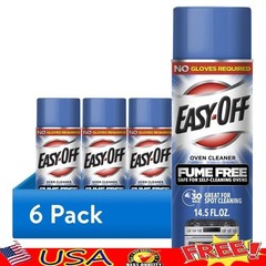 6 Pack Fume Free Oven Cleaner & Degreaser Foam Spray Tough Grease Grime New