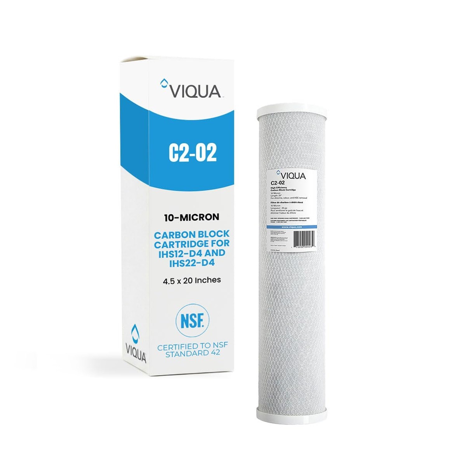 Viqua C2-02 Carbon Block Filter 10-Micron 4.5" x 20" or VIQUA IHS12-D4, IHS22... gallery