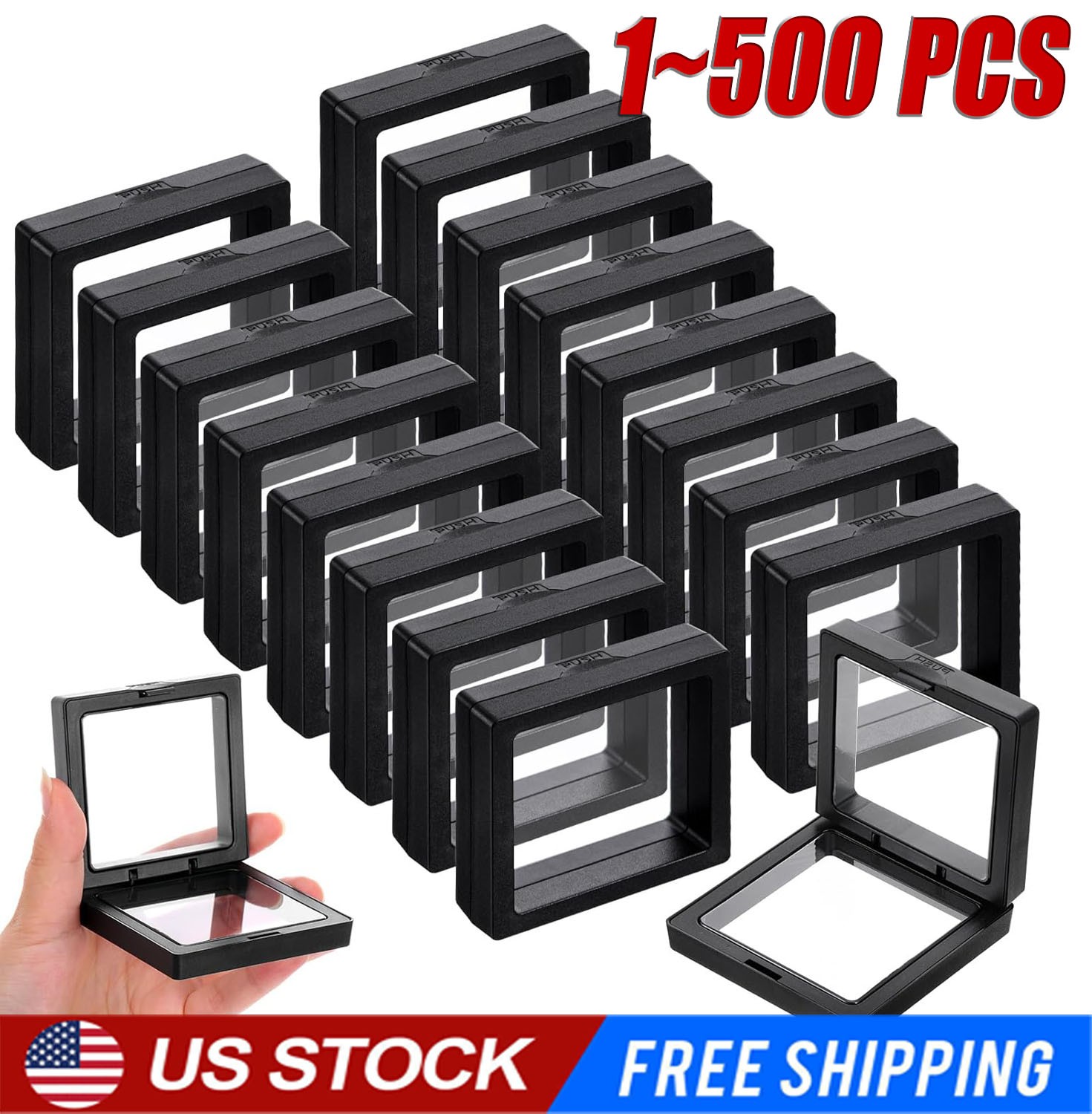 3D Floating Frame Shadow Box Picture Frame Jewelry Display Protection LOT gallery
