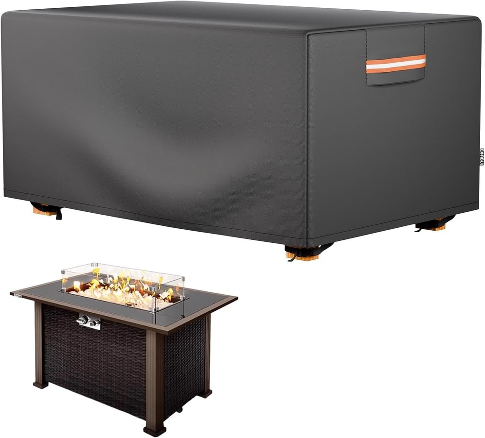 Heavy Duty 420D Rectangular Gas Fire Pit Table Cover for 52*34*24 In New