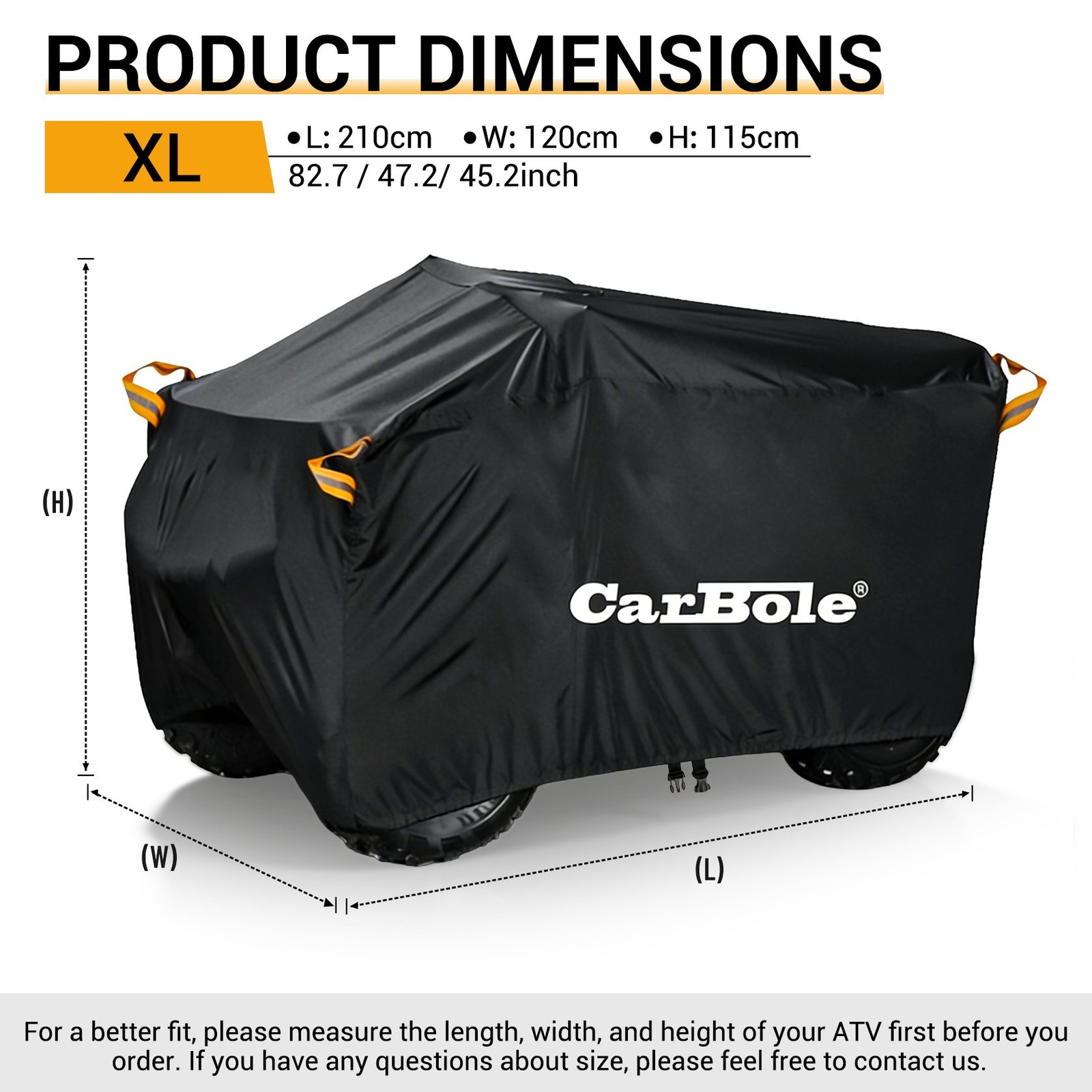 57"/ 78" / 82" Riding Lawn Mower Tractor Cover Waterproof ATV Cover UV Protector gallery