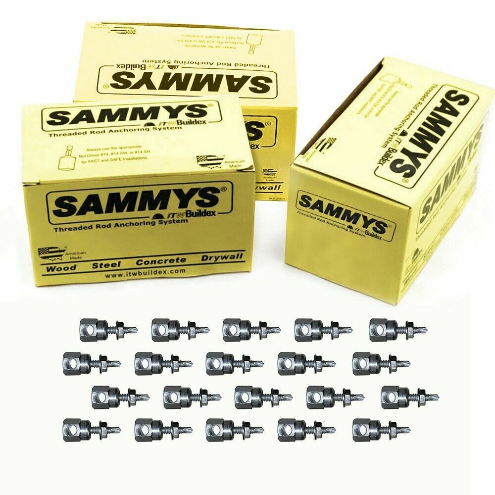 Sammys SWD 10 3/8 Inch Horizontal Thread Rod 1/4-14 x 1 Inch Screw Steel 75 Pcs gallery