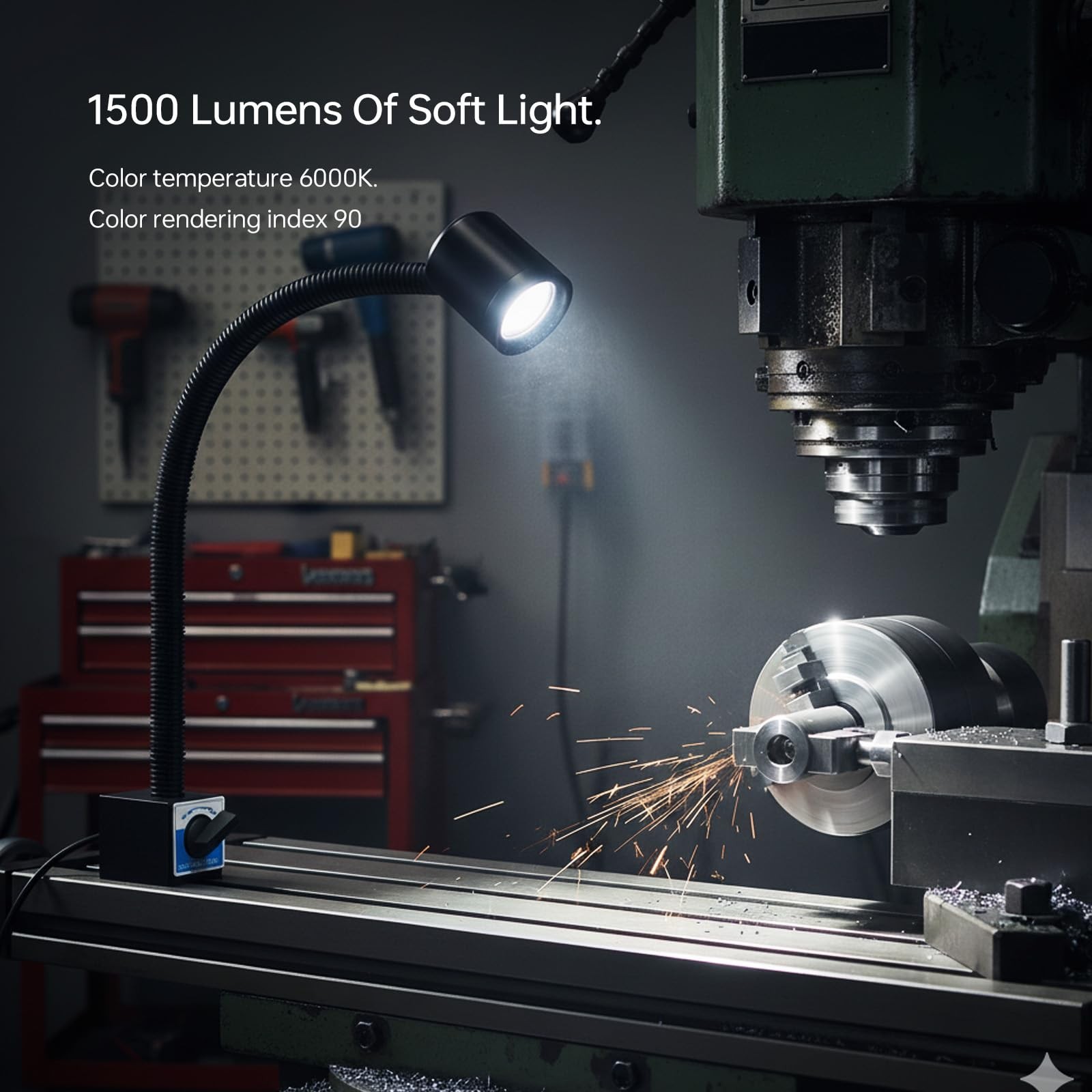 LED Magnetic Work Light, 1500lumens 20in Flexible Gooseneck Work Lamp with St... gallery
