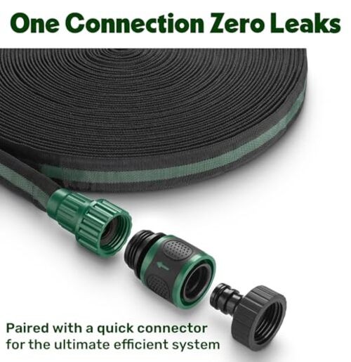 Flat Soaker Hose 100ft (50ft 2-Pack) for Garden // Drip Hose for 50ft 2 pack gallery