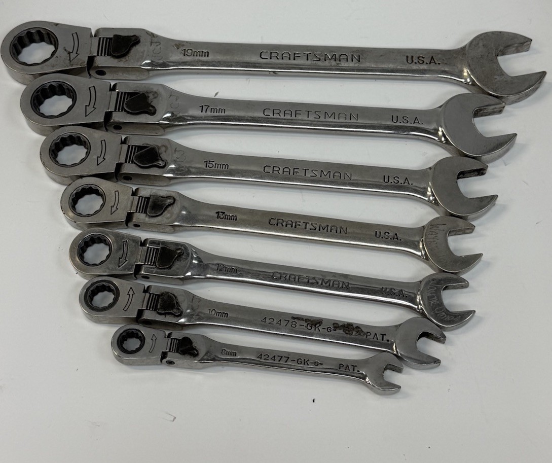 Craftsman USA 7pc SAE Locking Flex Ratcheting Wrench Set -GK-g 42483 42482 42481 gallery