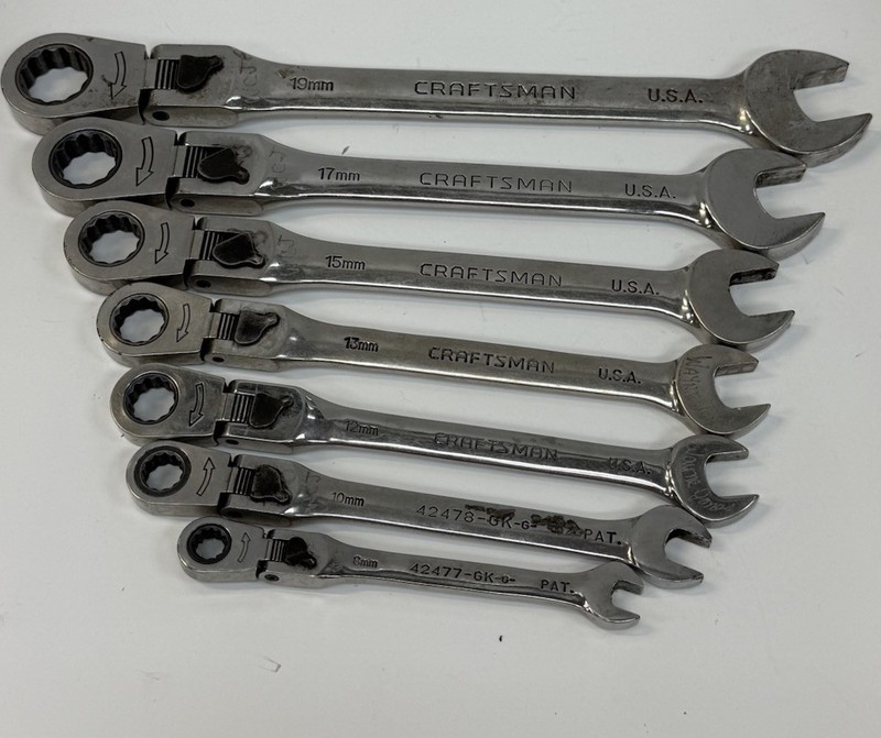Craftsman USA 7pc SAE Locking Flex Ratcheting Wrench Set -GK-g 42483 42482 42481 gallery