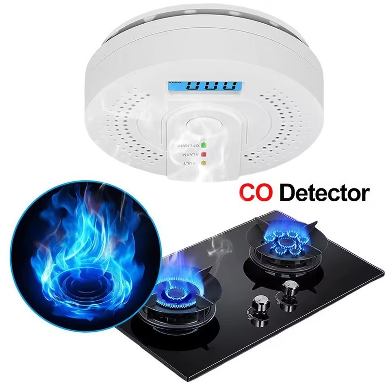 Carbon Monoxide Detector Warning Safety Alarm Sensor LED Digital Battery Powered gallery