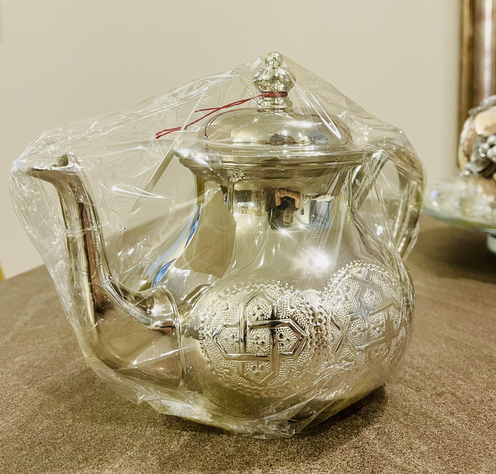 Handmade Luxury Medium Moroccan Tea Pot (berrad) Brand New Silver Plated. gallery