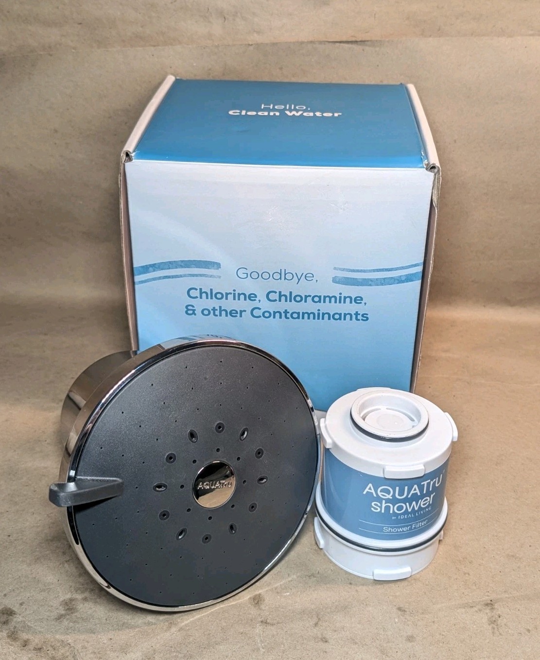 AquaTru Shower Head & Replacement Shower Filter - Polished Chrome gallery