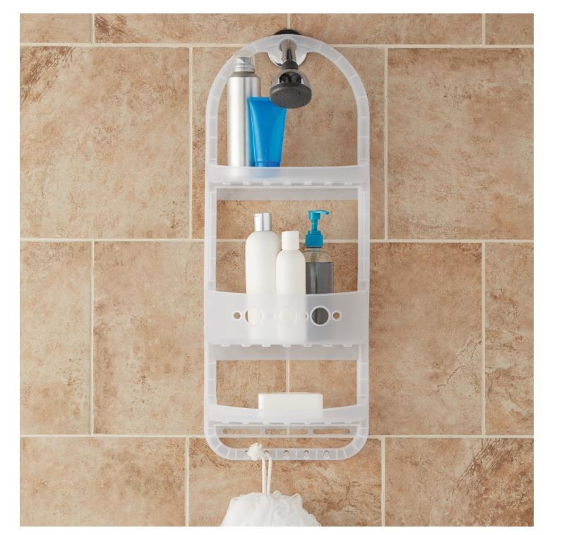 Mainstays Large Over the Shower Caddy with Shelves and Deep Basket Heavy Duty gallery