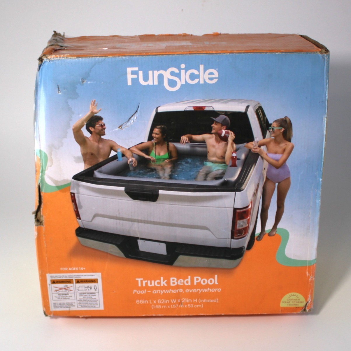 Funsicle Inflatable Truck Bed Swimming Pool Measures 66" x 62" x 21" Summer Fun gallery