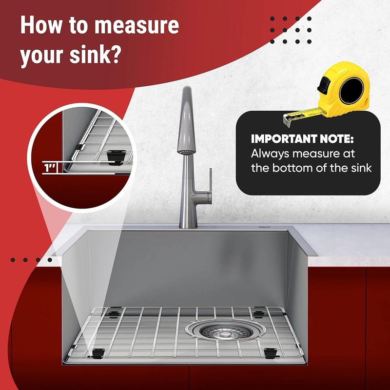 Kitchen Sink Bottom Grid Protector Stainless Steel Single & Double Bowl SALE gallery