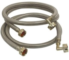 Everbilt 4 ft. Polymer Coated Stainless Steel Washing Machine Connector (2-Pack)