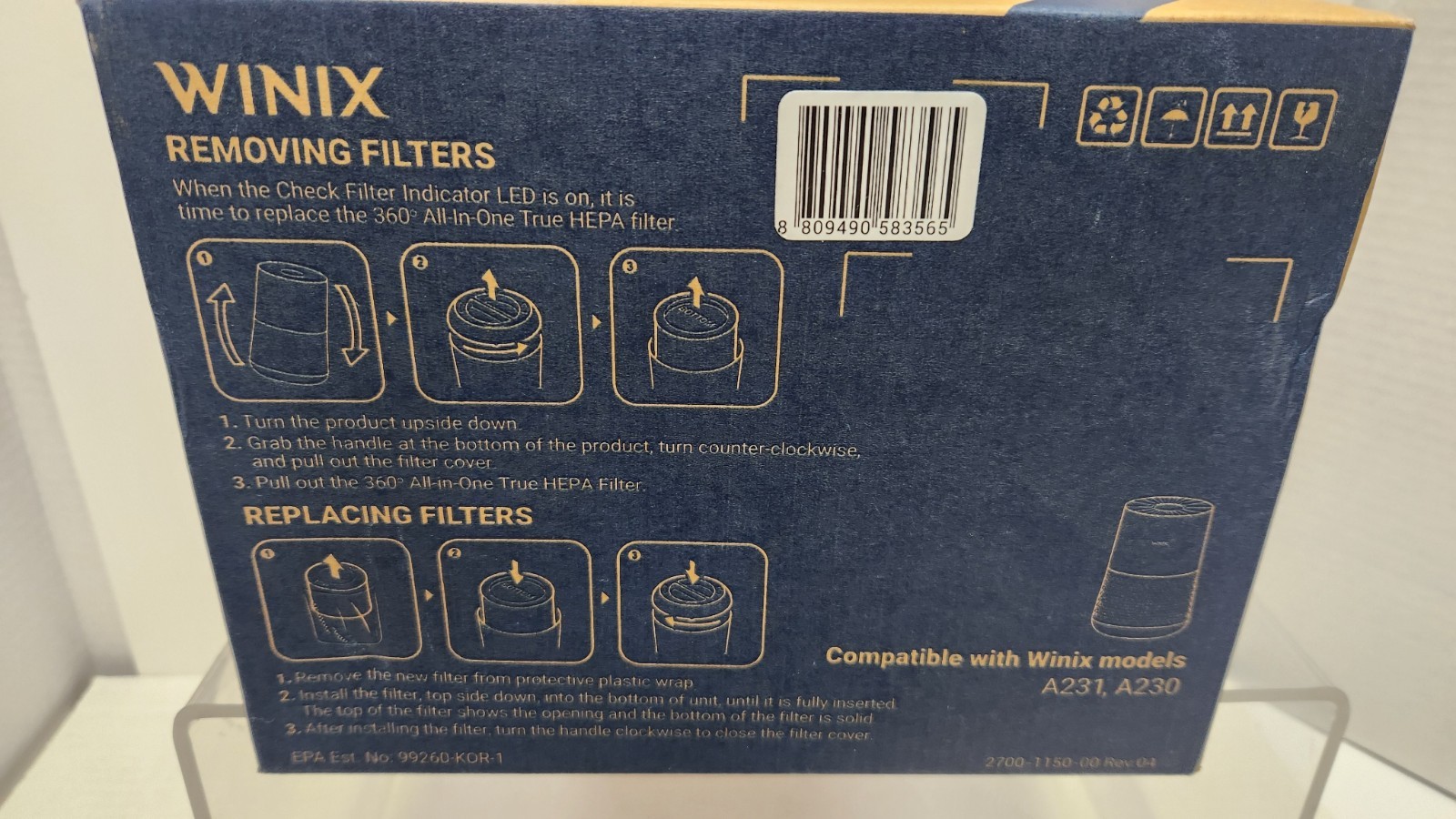 Winix Replacement Filter O for A231 A230 Air Purifier ,True HEPA 360° ALL-IN-ONE gallery