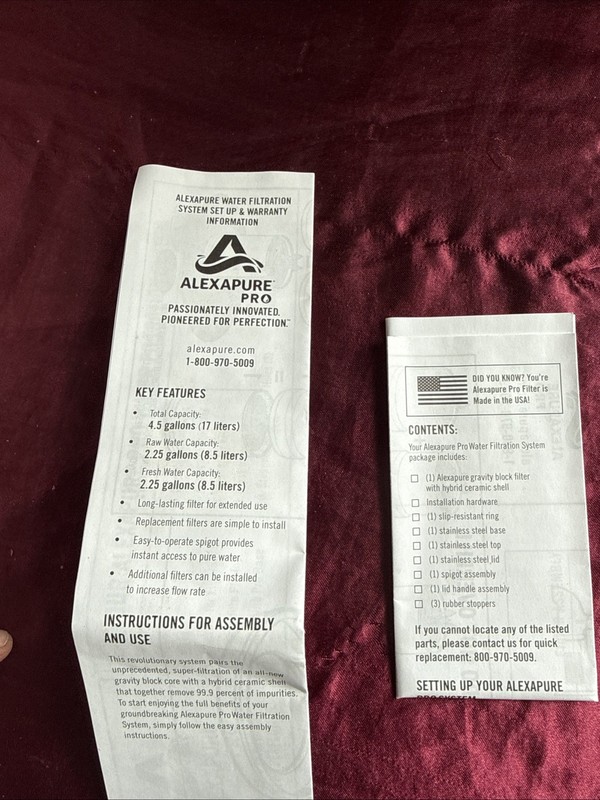 Genuine ALEXAPURE PRO Replacement Water Filter NEW Opened Unused. gallery