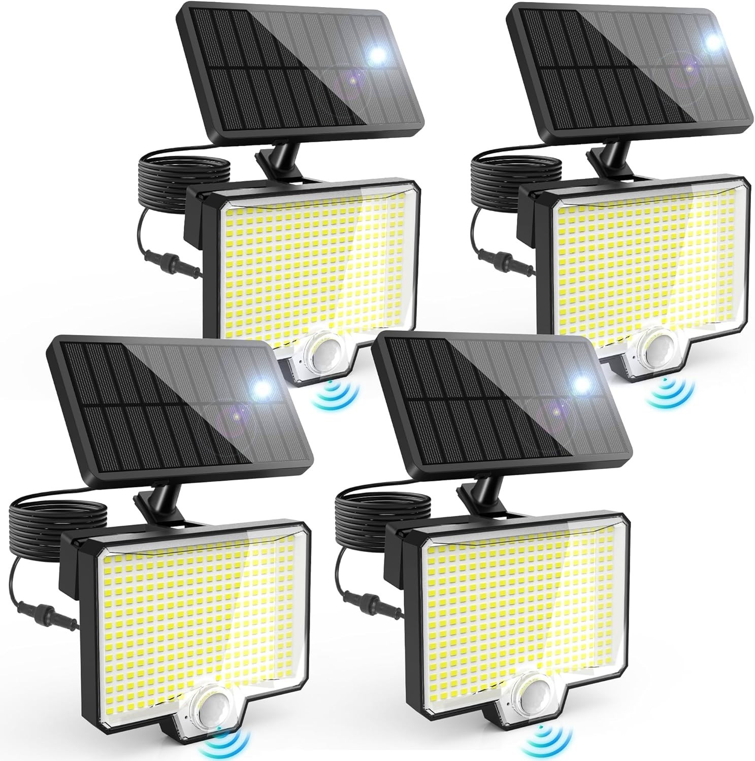 294 LED Solar Motion Sensor Outdoor Lights, 5200Lm Solar Flood Lights, IP67 Wate gallery