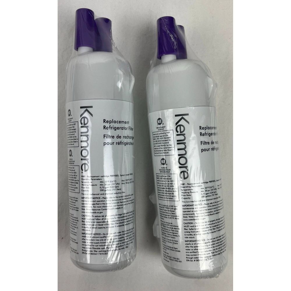 2 Pack Kenmore 9081 Replacement Refrigerator Water Filter 46-9081 Sealed gallery