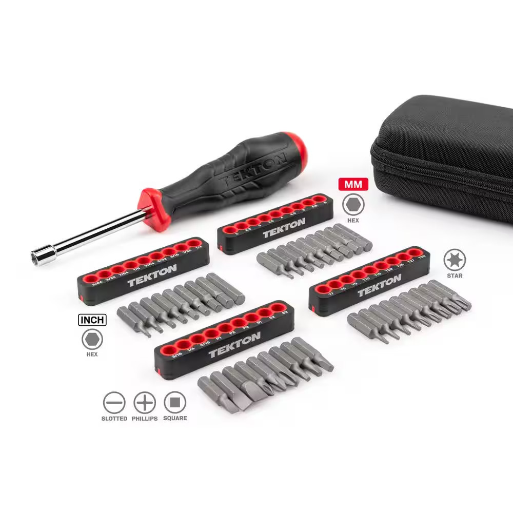 1/4 In. Bit Screwdriver and Bit Set with Case (37-Piece) gallery