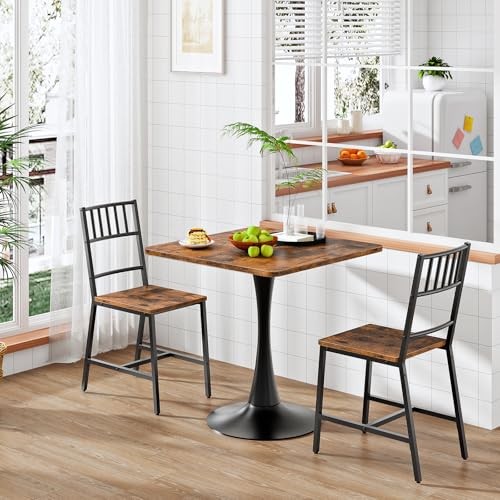 Dining Table, Square Dining Table for 2, 27.6" Dining Room Table for Small gallery