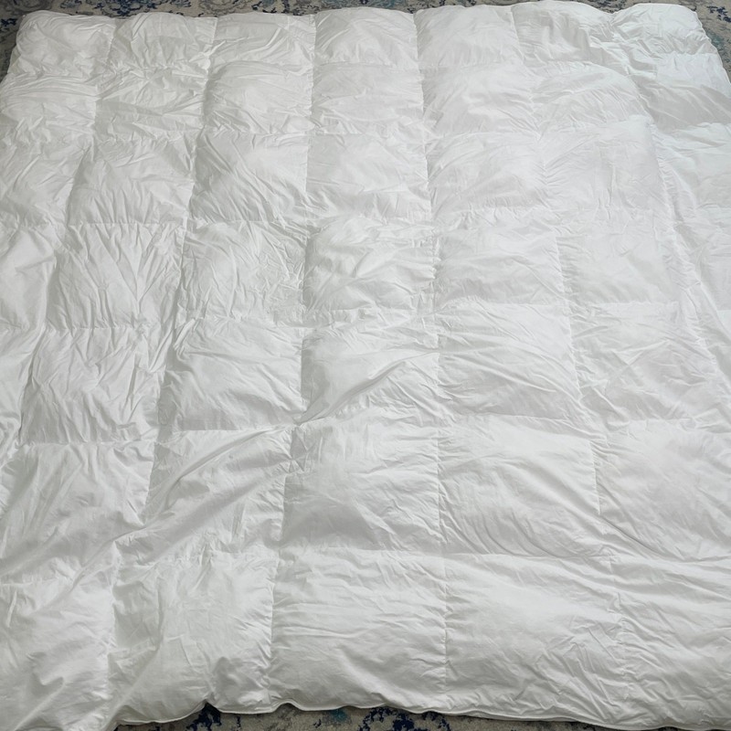 Quince Down Comforter Full Queen White Excellent Baffle Box Cotton Shell Bedding gallery