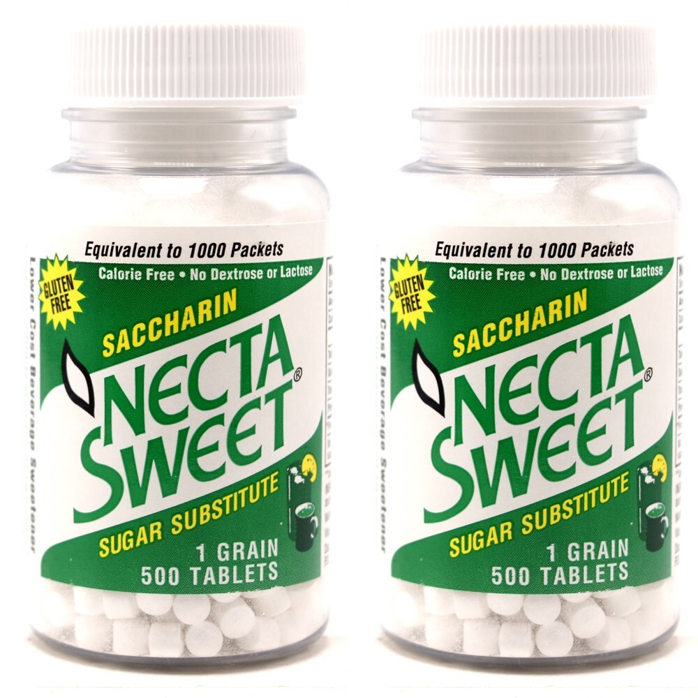 2 500-Tablet Bottles 1 Grain Necta Sweet Saccharin Tablets NectaSweet gallery