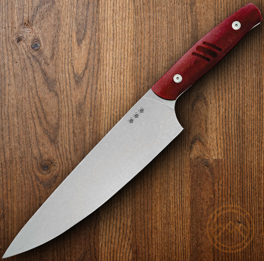 Giant Mouse Chef's Kitchen Knife 8.38" Full Tang Nitro B Steel Blade G10 Handle gallery