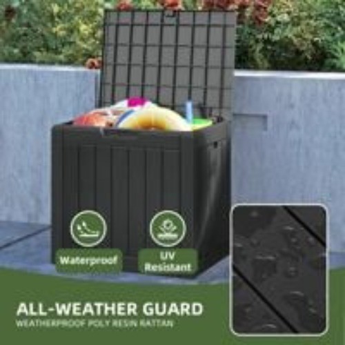 30 Gallon Deck Boxes 2 Pack, Waterproof Outdoor Storage Box for Cushion gallery