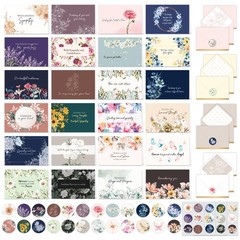 Decorably 24 Pack 6x4in Assorted Sympathy Cards with 6×4 inches,