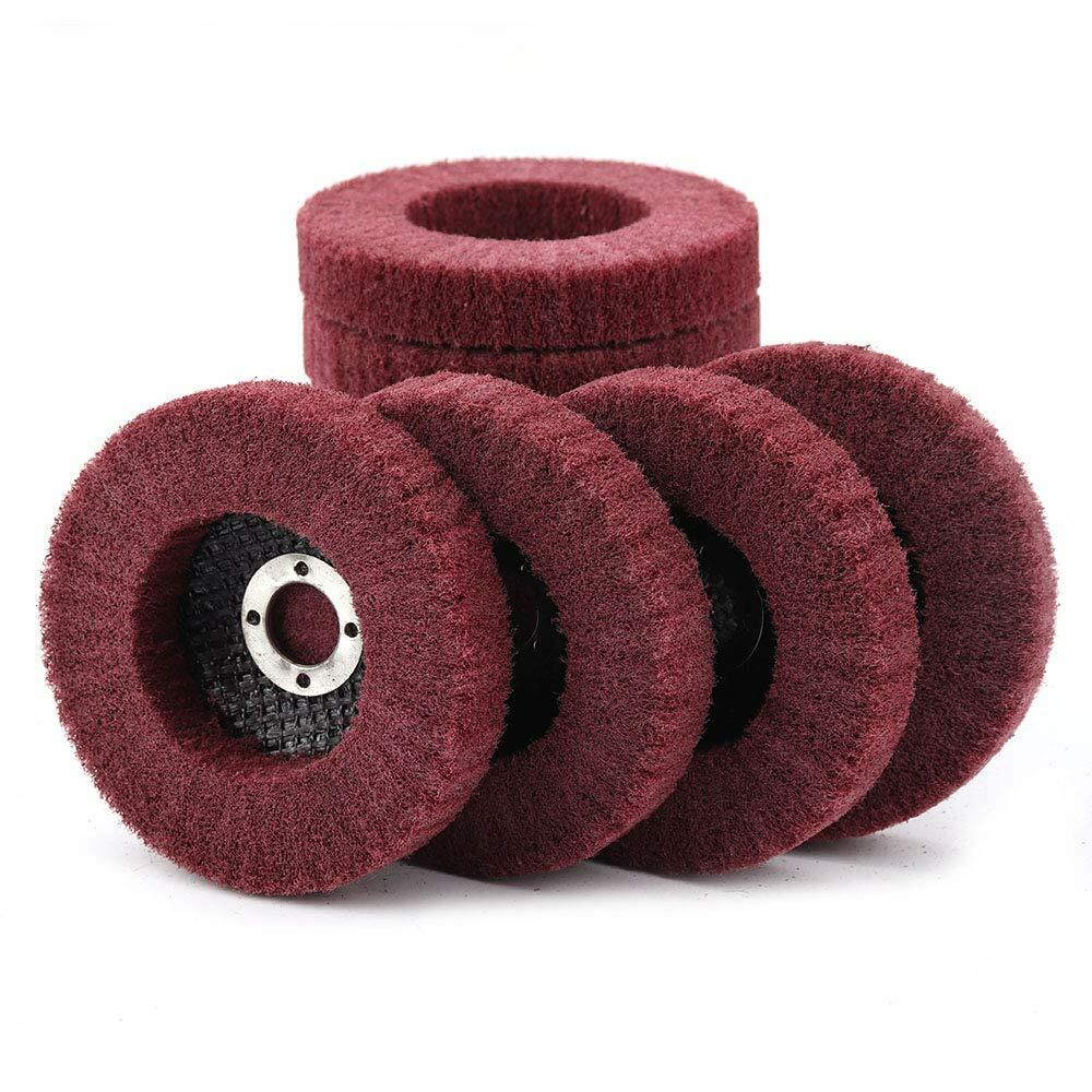 115MM Metal Abrasive Polishing Buffiing Wheel 4-1/2" x 7/8"Nylon Fiber Flap Disc gallery