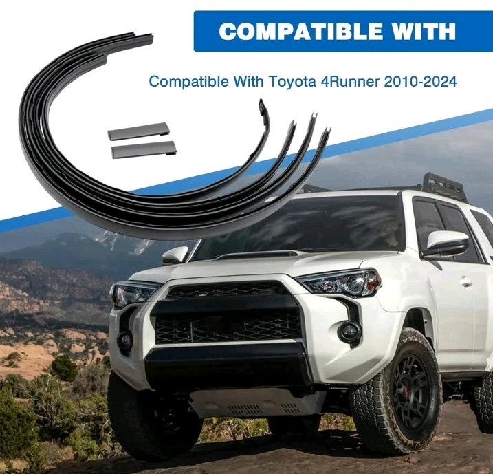6PCS Roof Drip Molding Weatherstrip Compatible with Toyota 4Runner 2010-2024 gallery